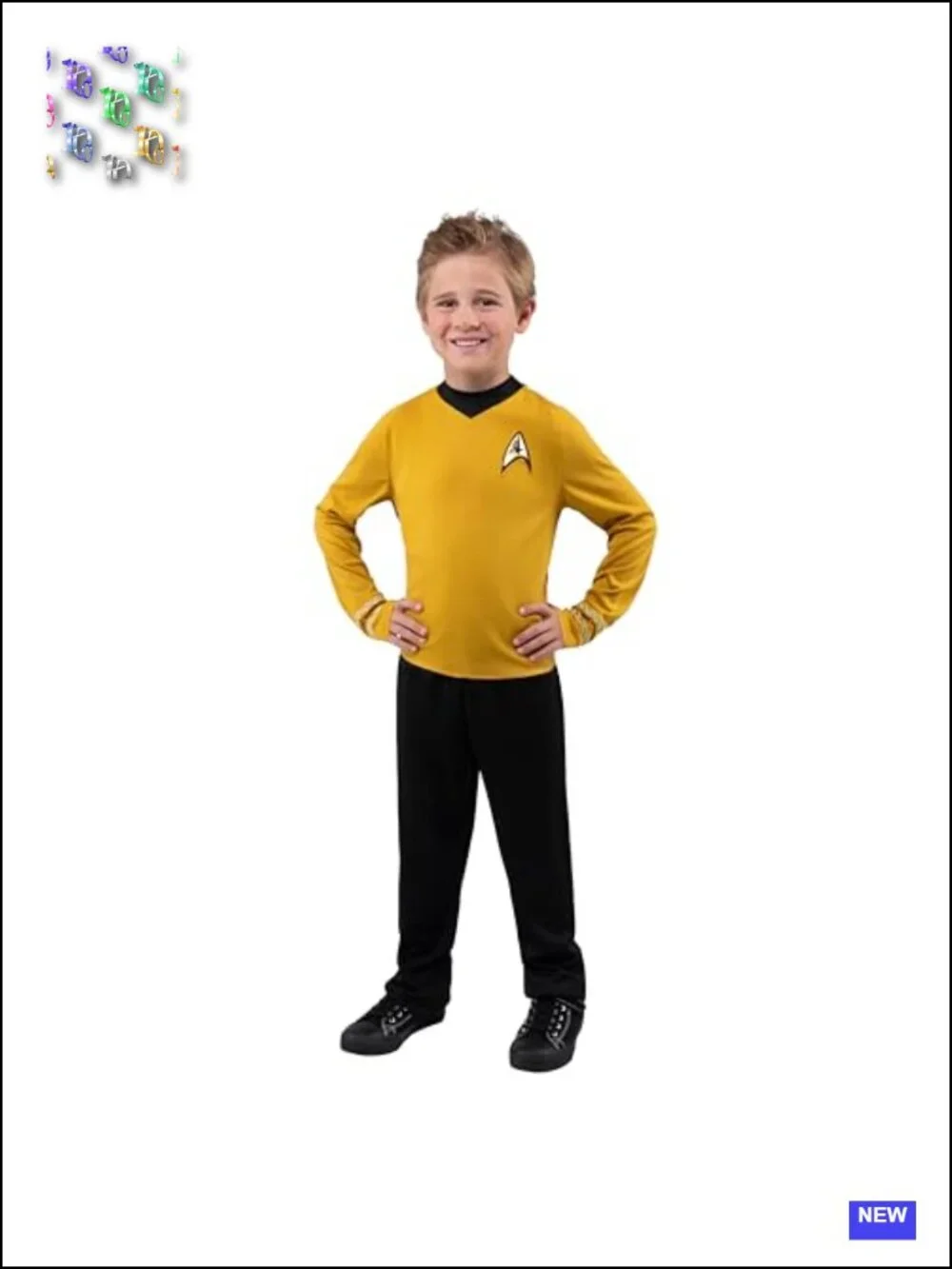 Star Trek Captain Kirk Youth Costume - Long Sleeve Top & Pants, Halloween